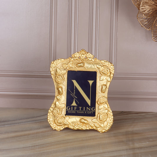 Golden Vintage Floral Gold Delight | Golden Photo Frame