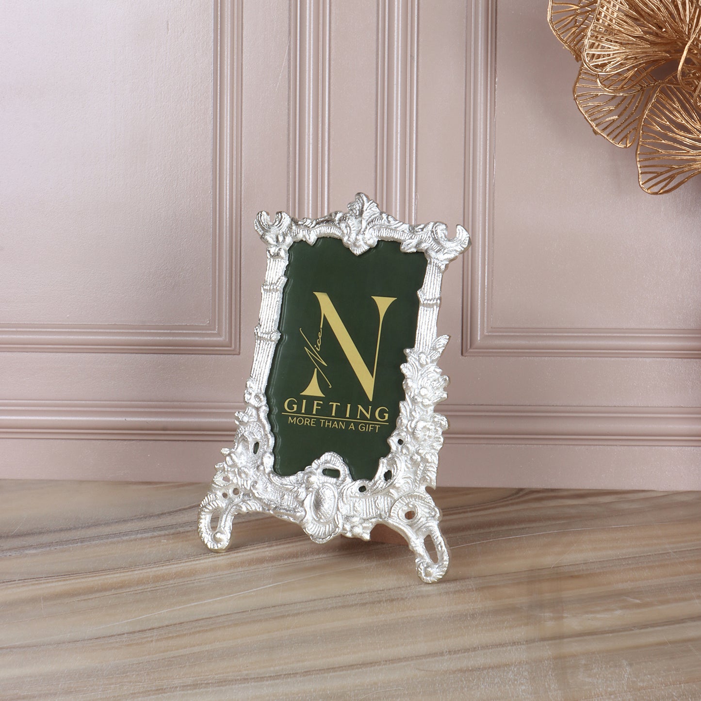 Elegant Baroque Silver Photo Frame