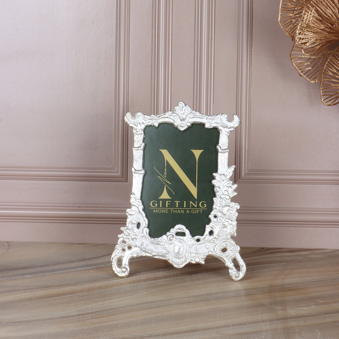 Elegant Baroque Silver Photo Frame