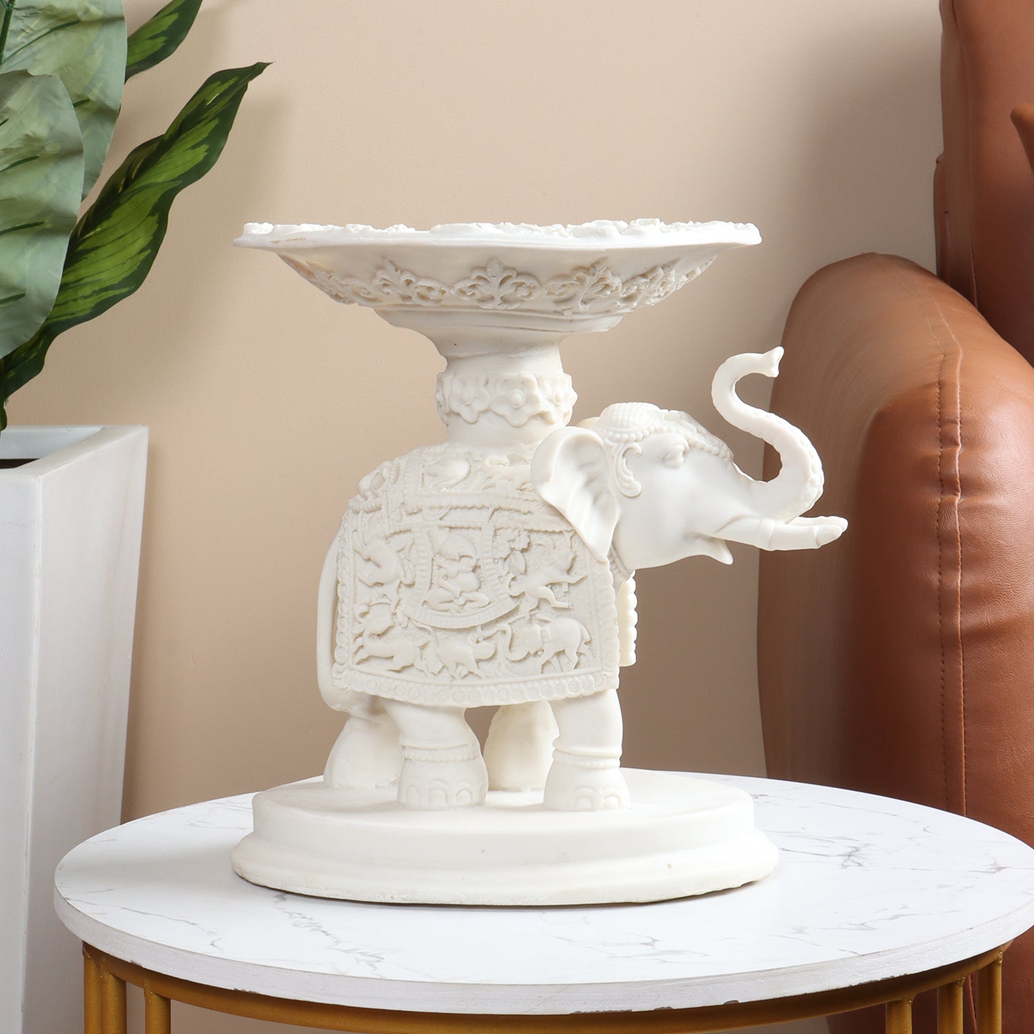 Ivory Elephant Candy Stand