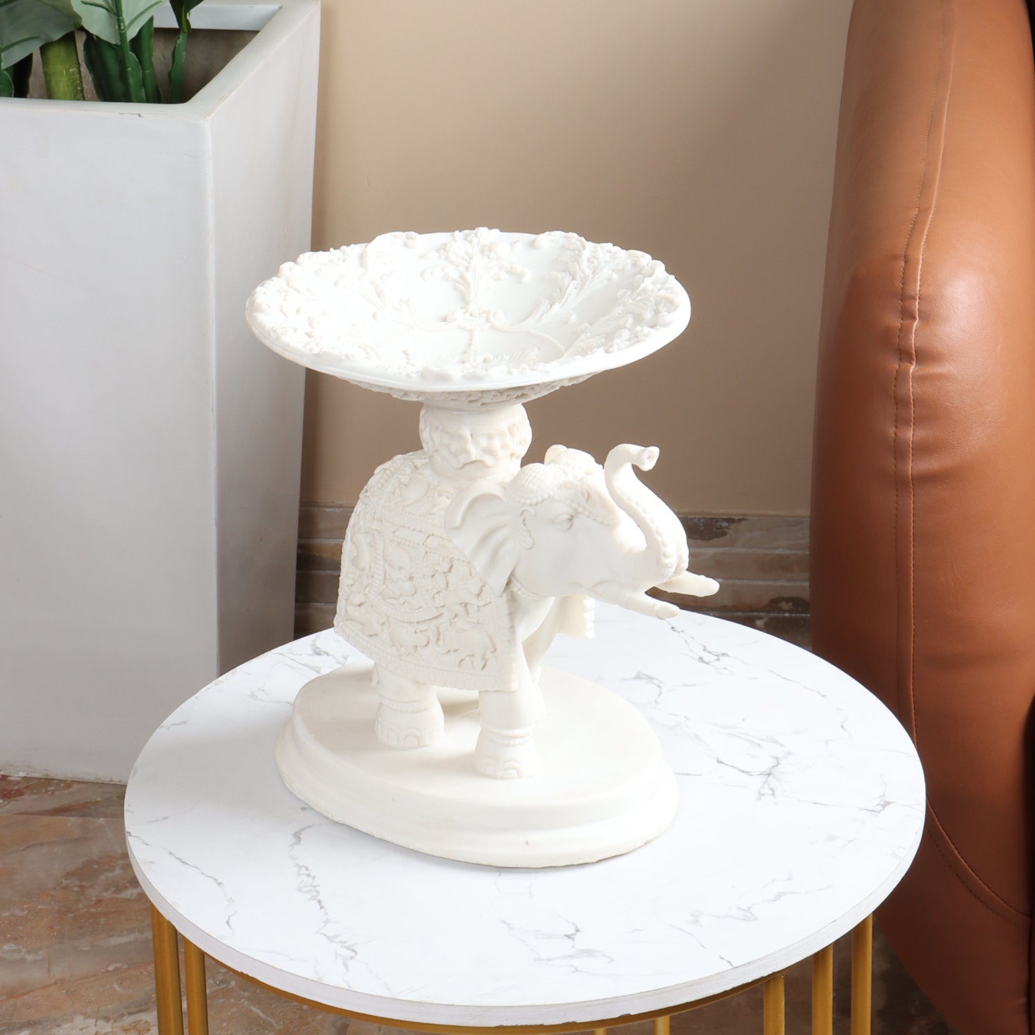 Ivory Elephant Candy Stand