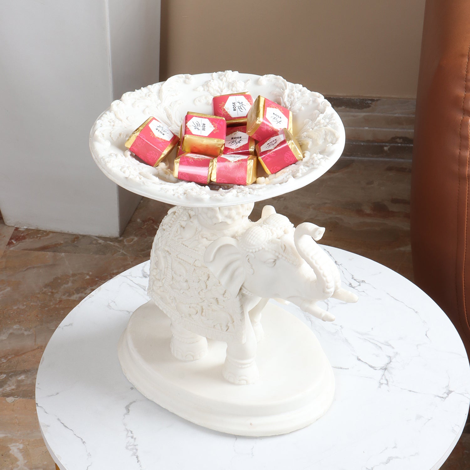 Ivory Elephant Candy Stand