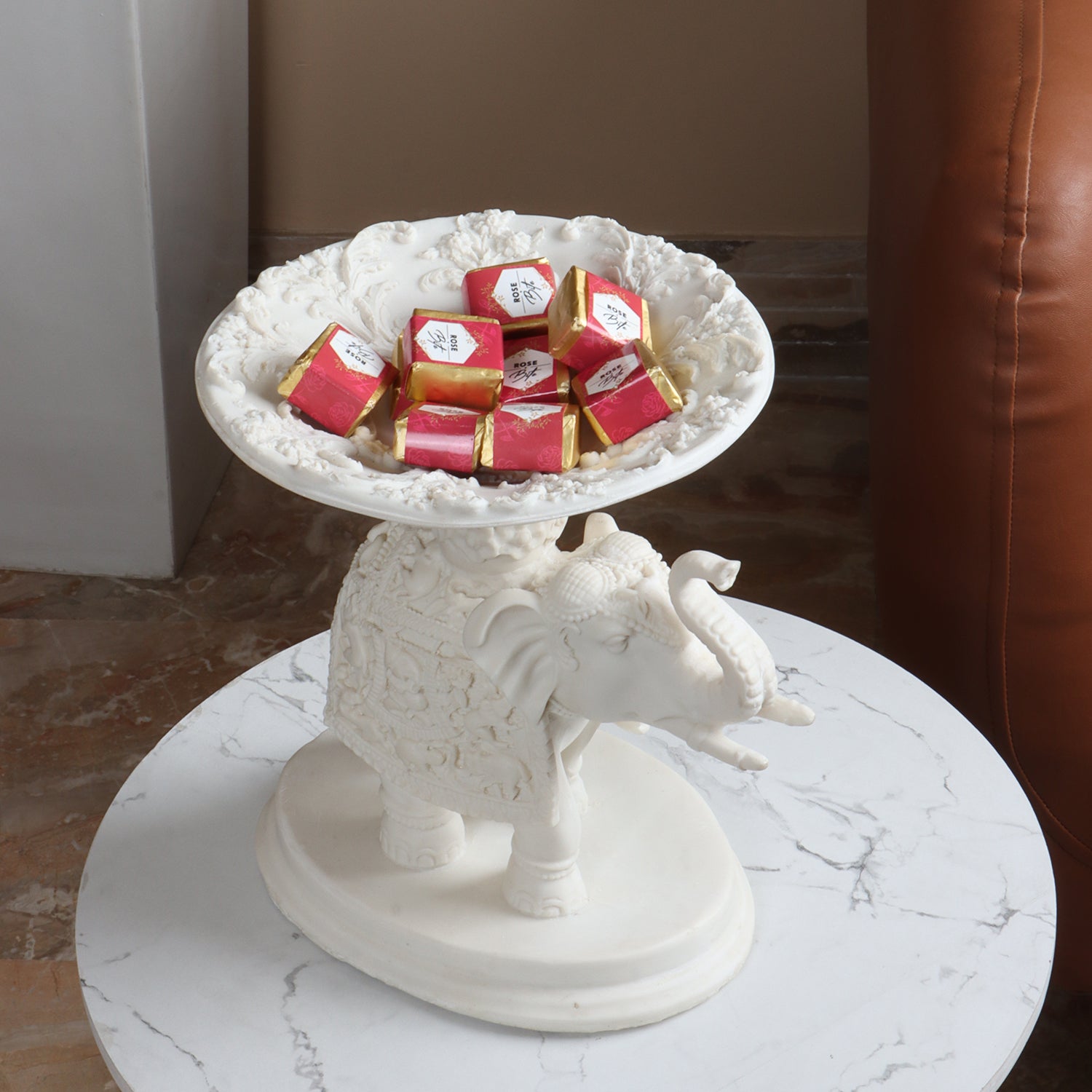 Ivory Elephant Candy Stand