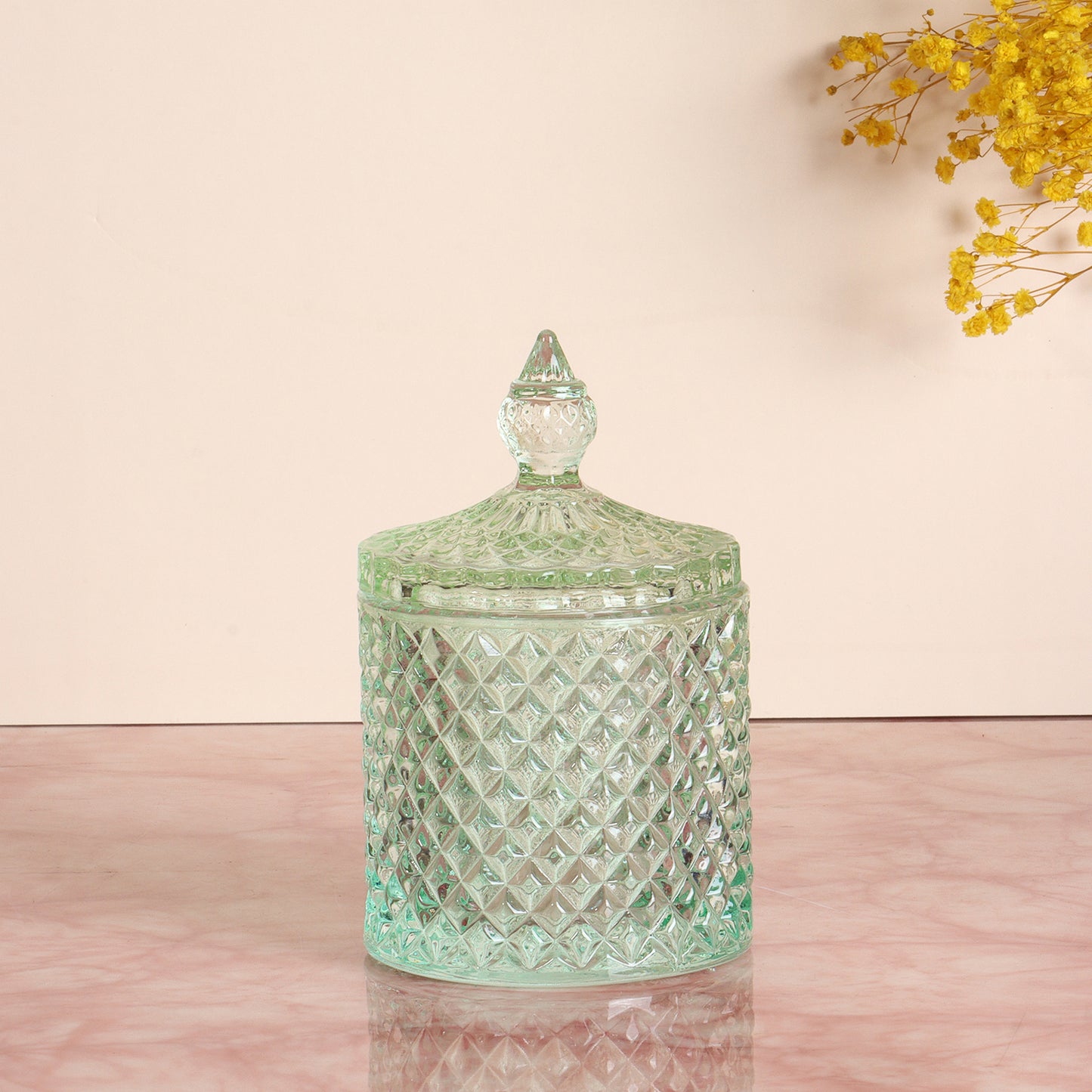 Diamond Glass Jar