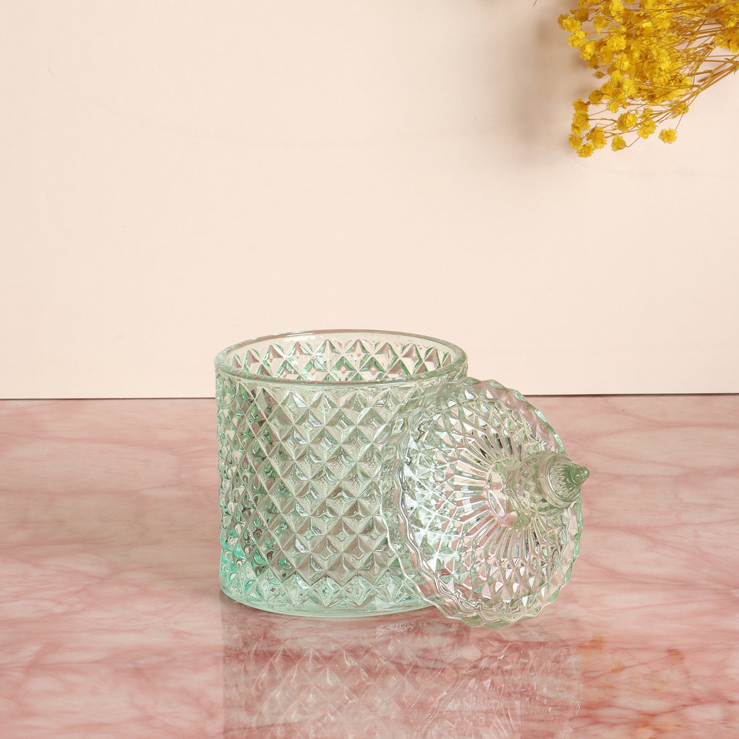 Diamond Glass Jar