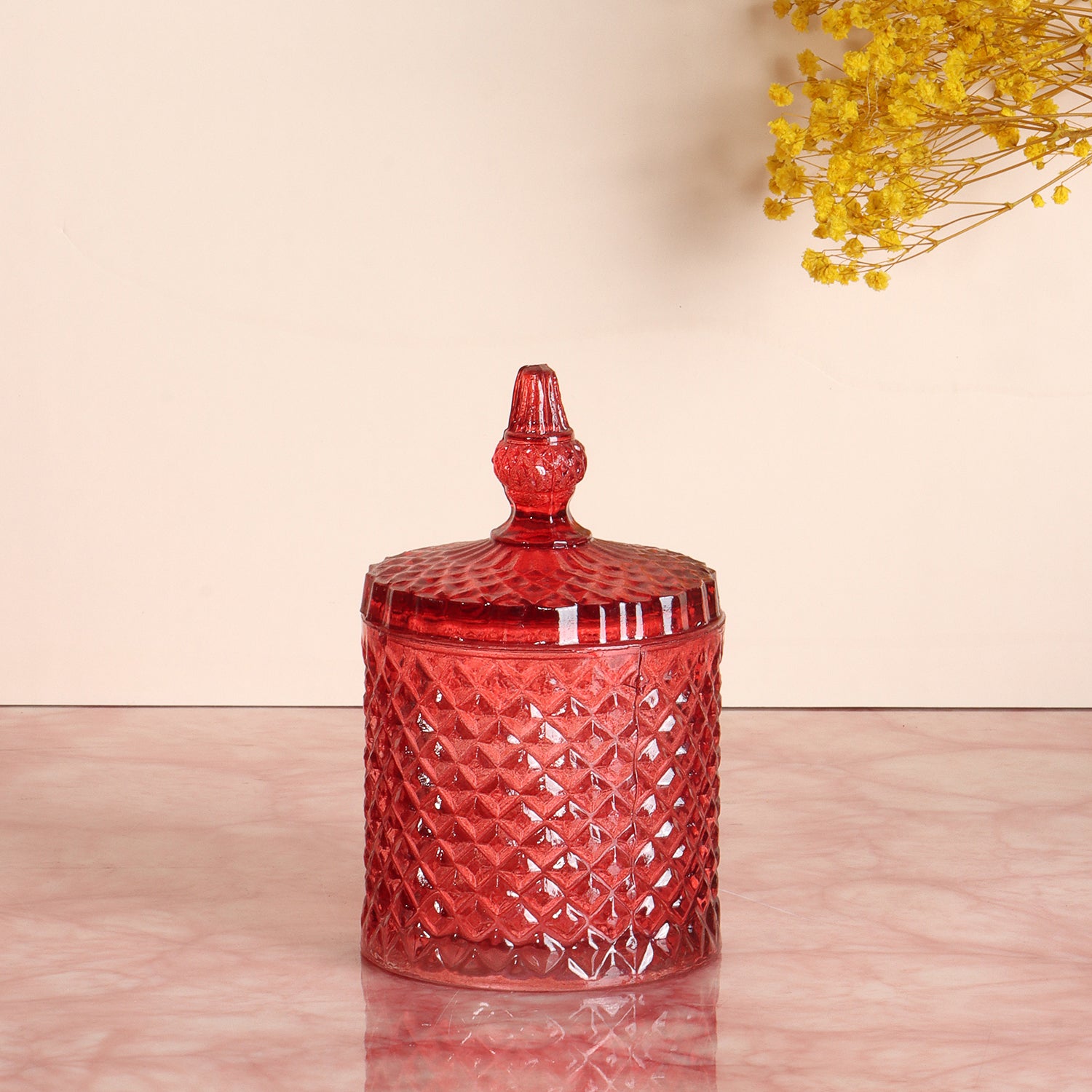 Diamond Glass Jar