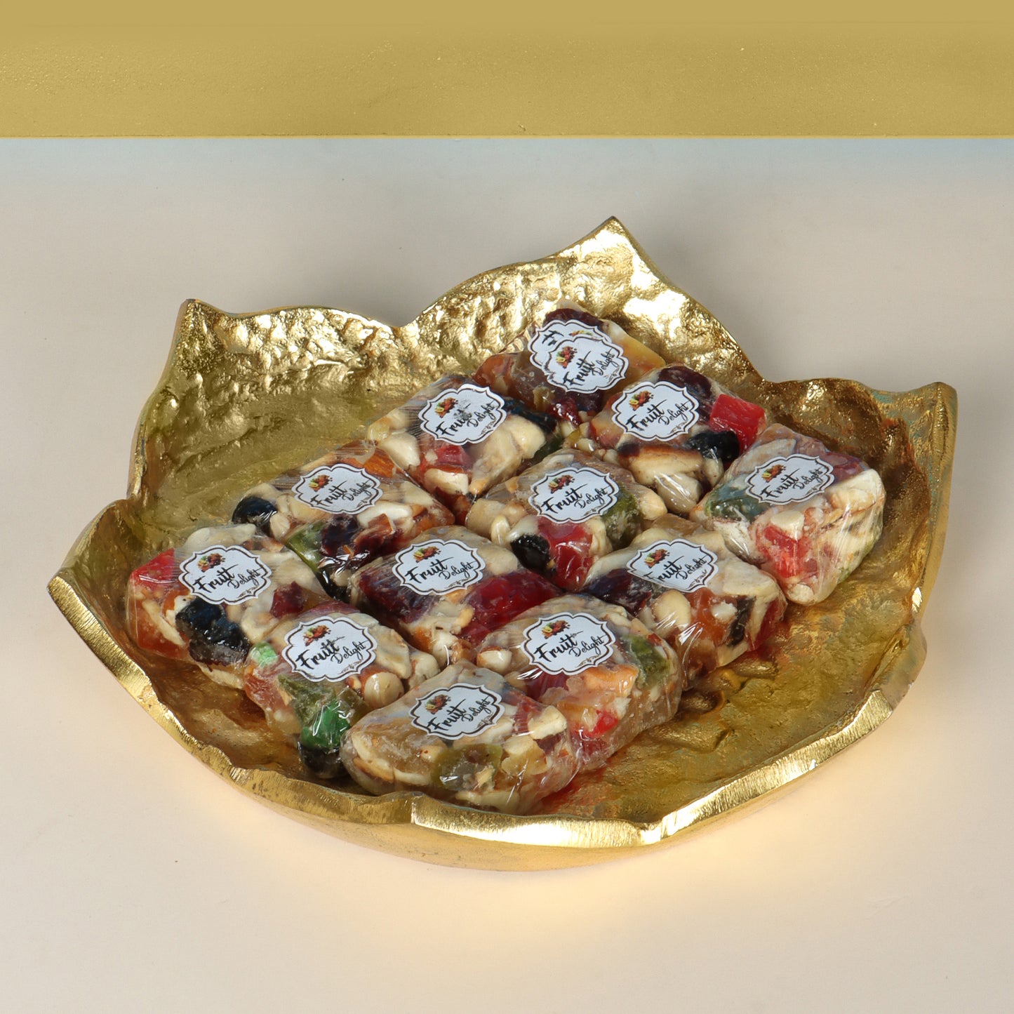 Golden Leaf-Shaped Decorative Tray