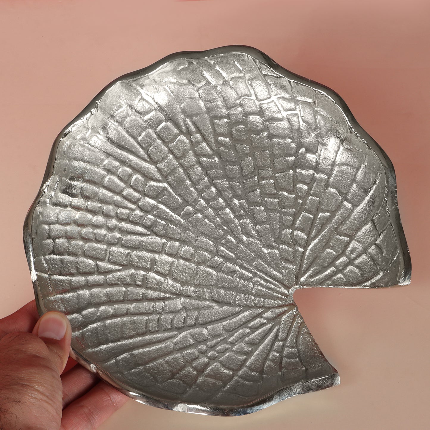 Silver Leaf-Shaped Platter