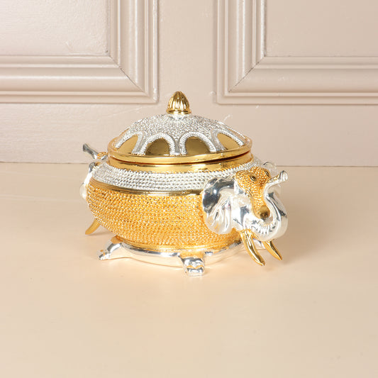 24k Gold and 999 Silver plated Decorative Jar