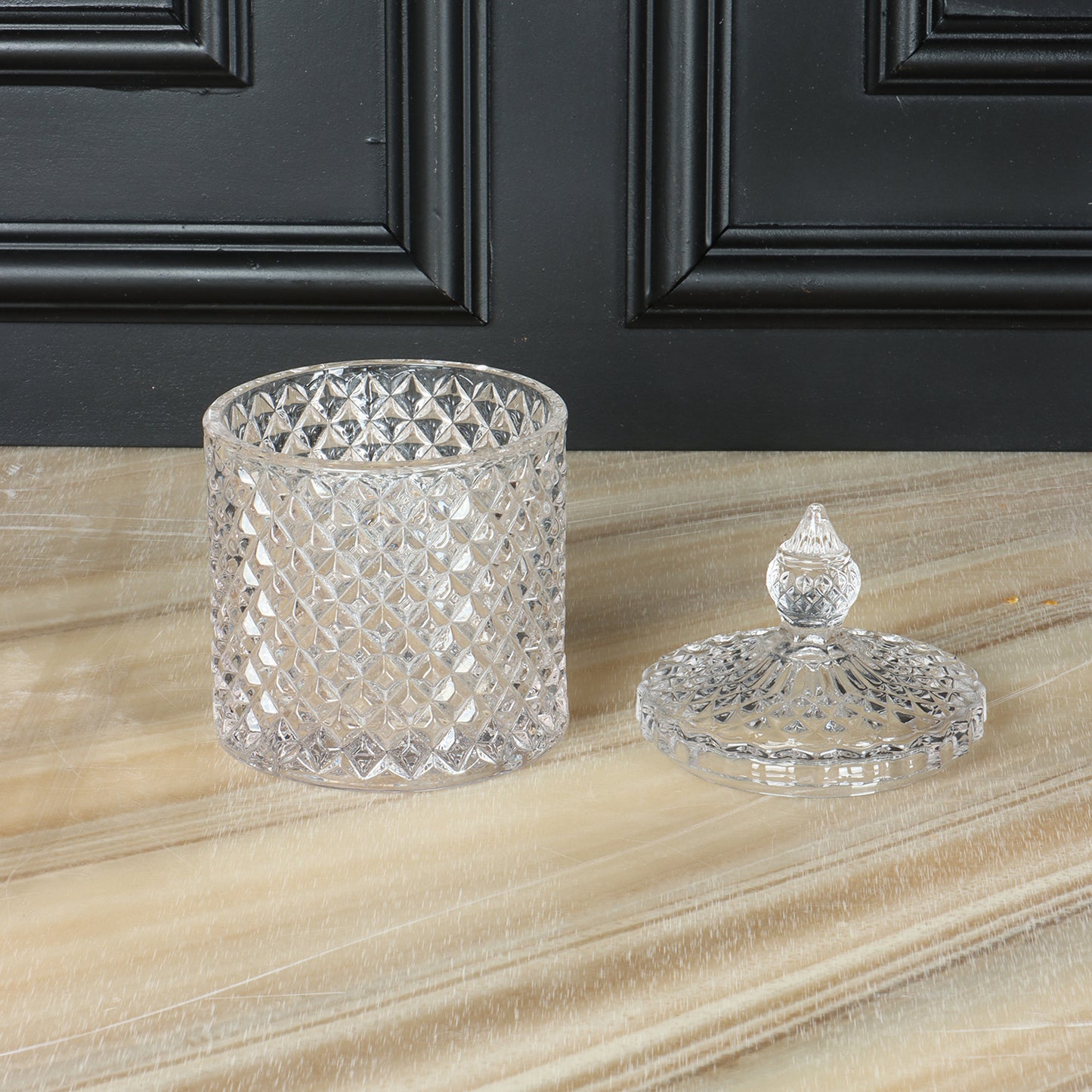 Diamond Glass Jar